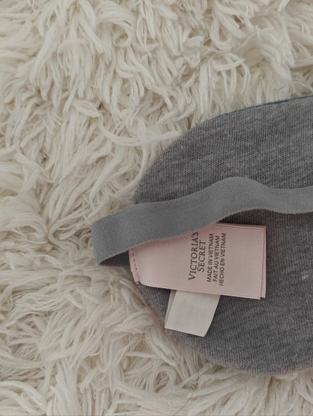 Victoria's Secret Plaid Sleep Mask - Pink and Navy